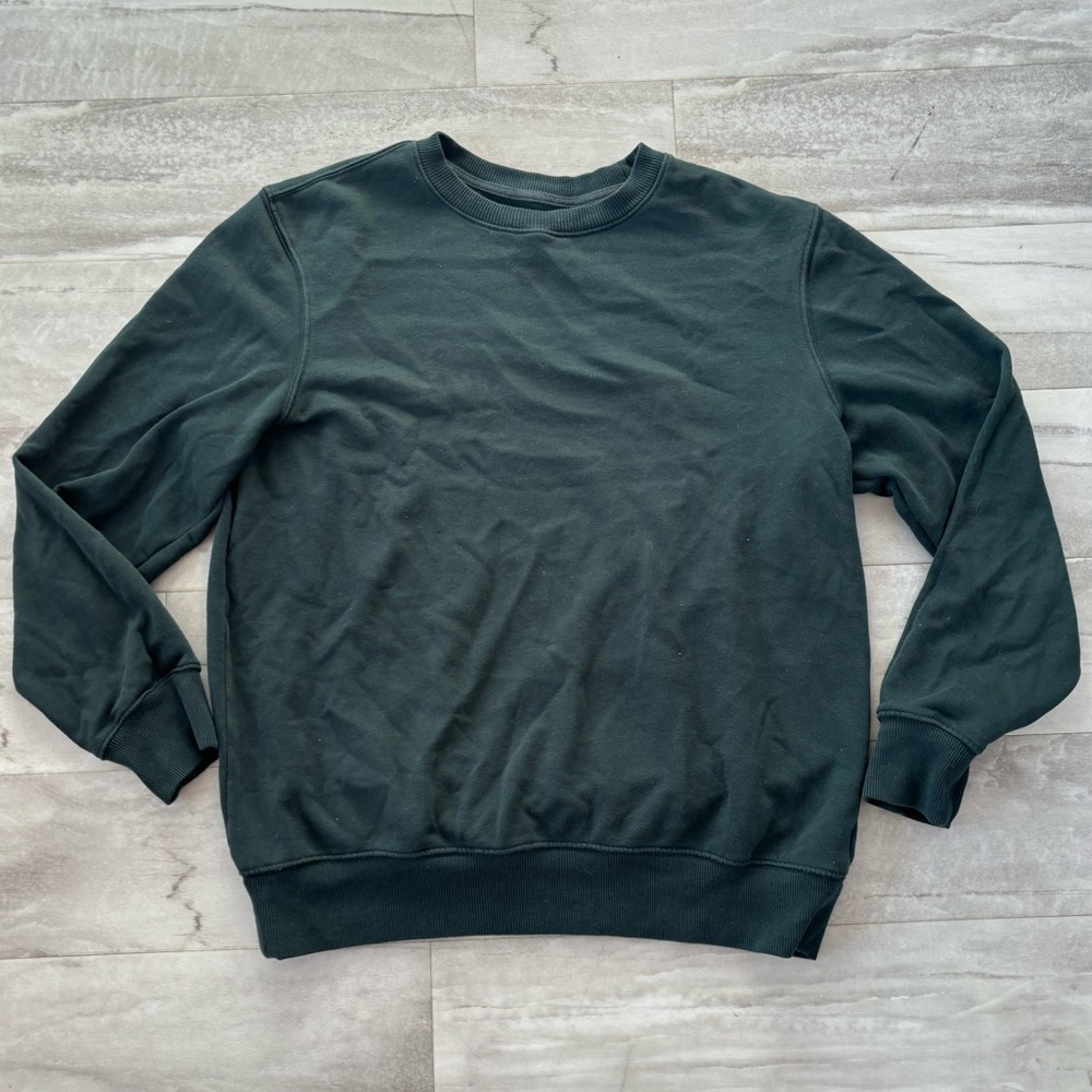 dark green sweatshirt